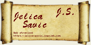 Jelica Savić vizit kartica